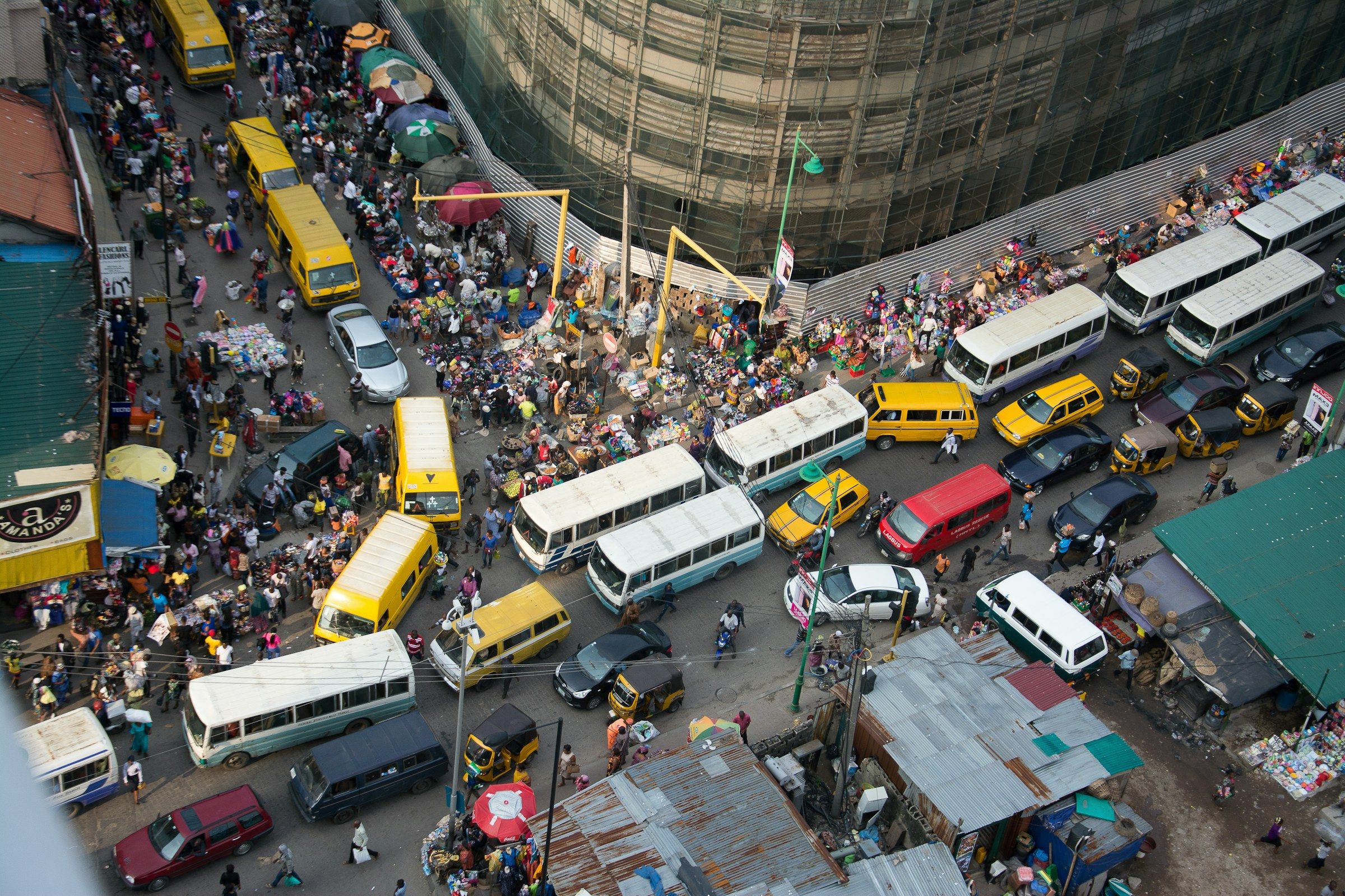 Traffic at a standstill on Idumota Avenue
